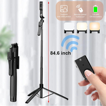 360° Rotating Pan-Tilt Selfie Stick Tripod