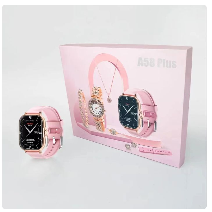 🎁 Gift Pack A58 Smart Watch 5 in 1