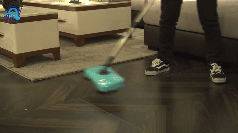 🧹 Manual Floor Sweeper with 360° Rotating Head – No Electricity Required
